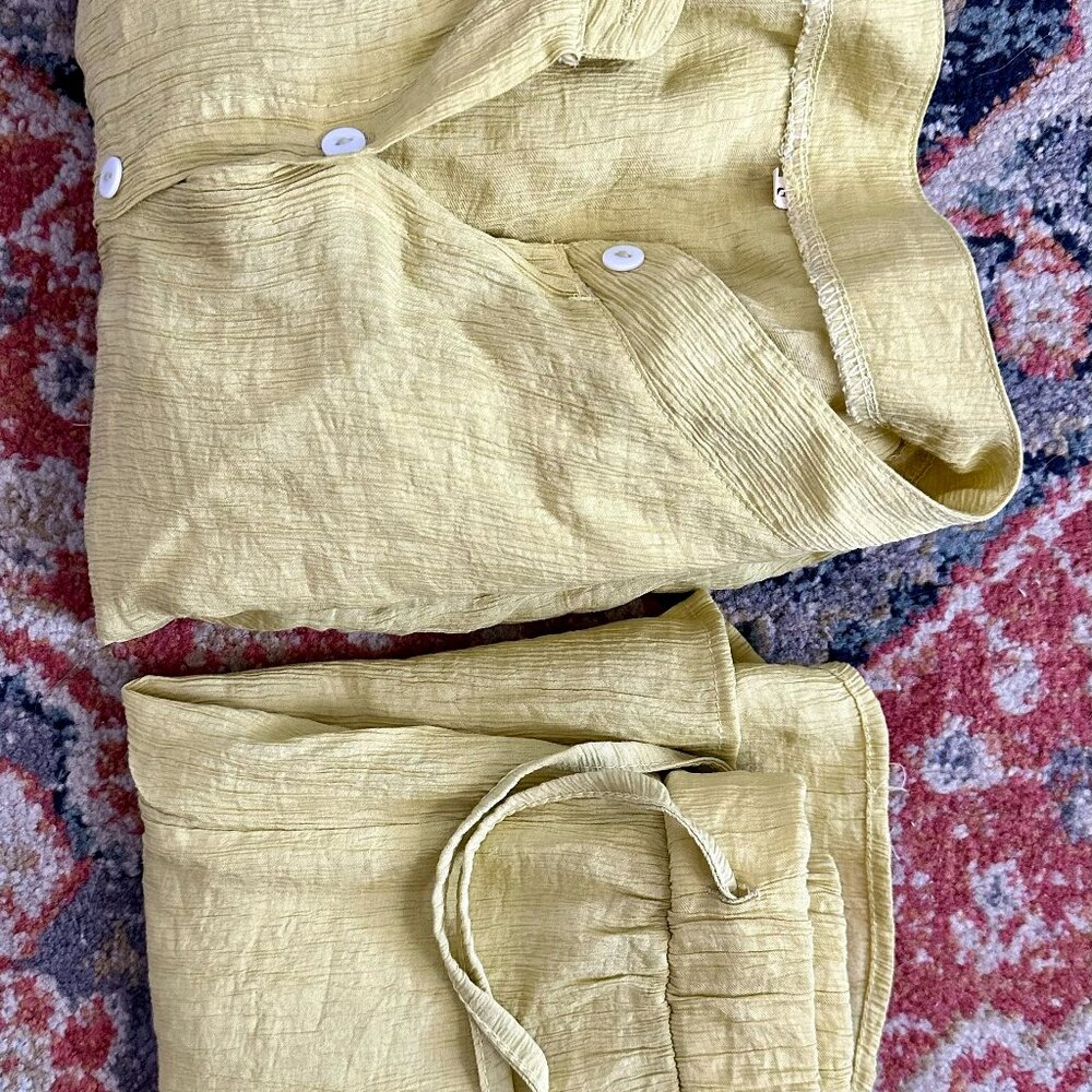 Light Green Beach Cover Up Shorts and Top Set